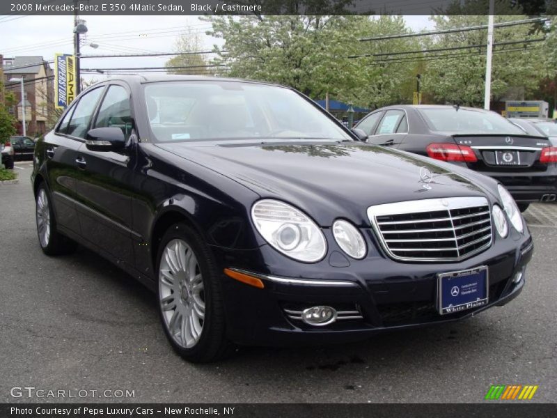 Black / Cashmere 2008 Mercedes-Benz E 350 4Matic Sedan