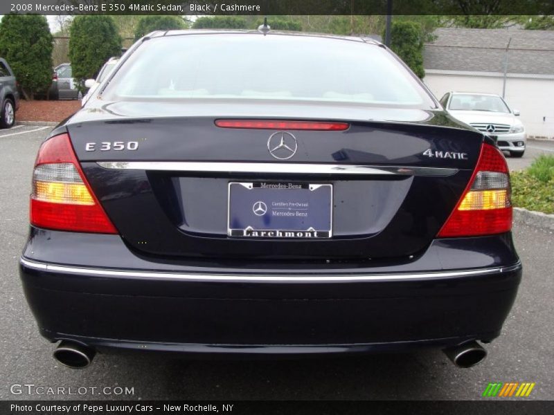 Black / Cashmere 2008 Mercedes-Benz E 350 4Matic Sedan