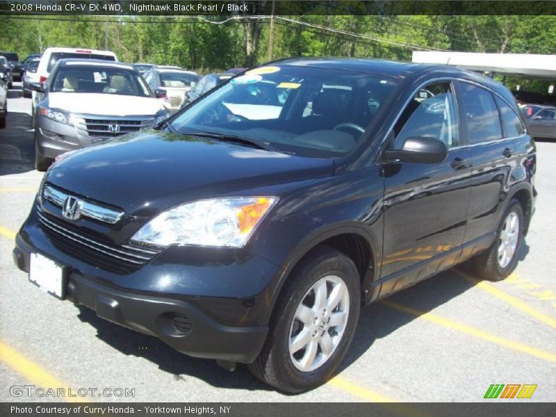Nighthawk Black Pearl / Black 2008 Honda CR-V EX 4WD