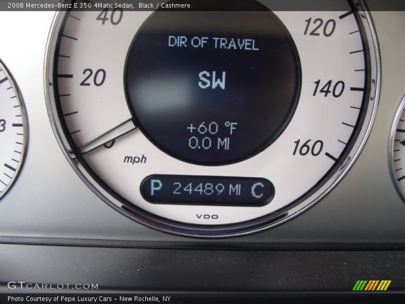 Black / Cashmere 2008 Mercedes-Benz E 350 4Matic Sedan