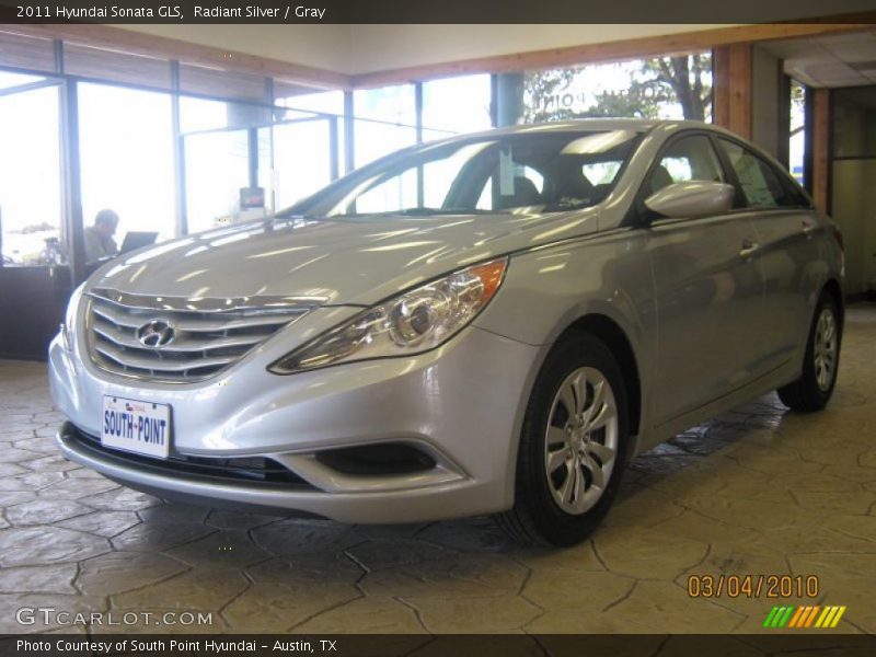 Radiant Silver / Gray 2011 Hyundai Sonata GLS