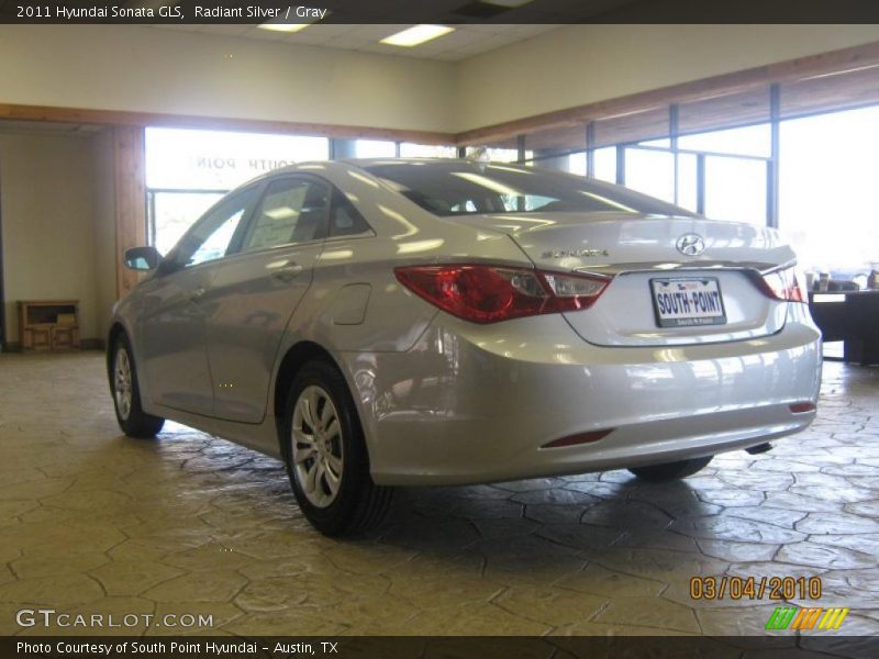 Radiant Silver / Gray 2011 Hyundai Sonata GLS