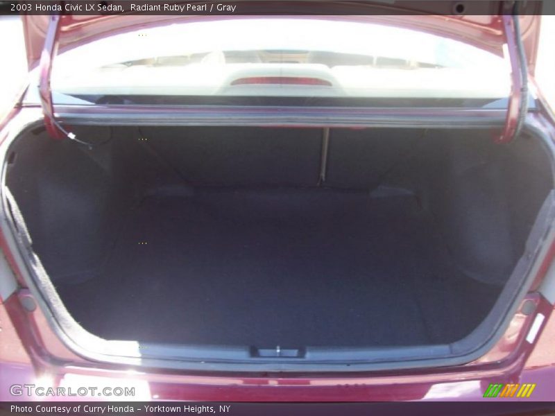 Radiant Ruby Pearl / Gray 2003 Honda Civic LX Sedan