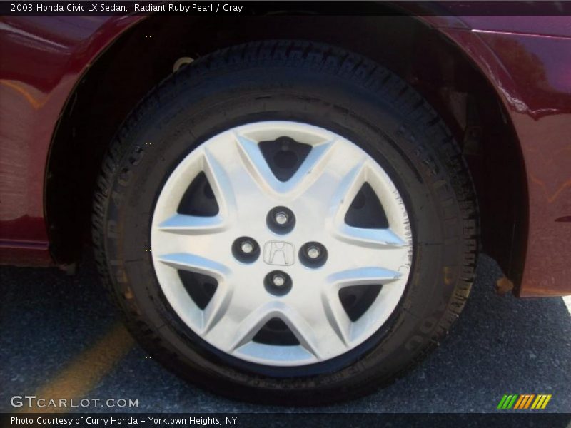 Radiant Ruby Pearl / Gray 2003 Honda Civic LX Sedan