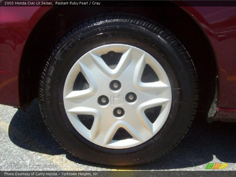 Radiant Ruby Pearl / Gray 2003 Honda Civic LX Sedan