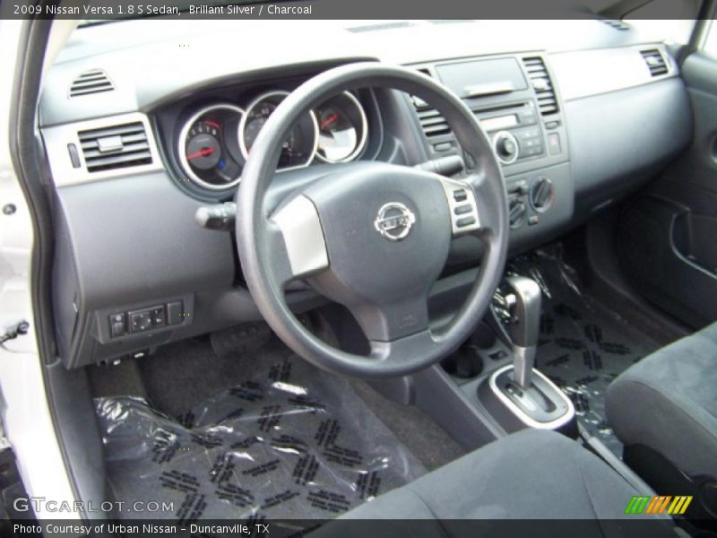 Brillant Silver / Charcoal 2009 Nissan Versa 1.8 S Sedan