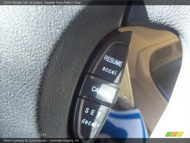 Radiant Ruby Pearl / Gray 2003 Honda Civic LX Sedan