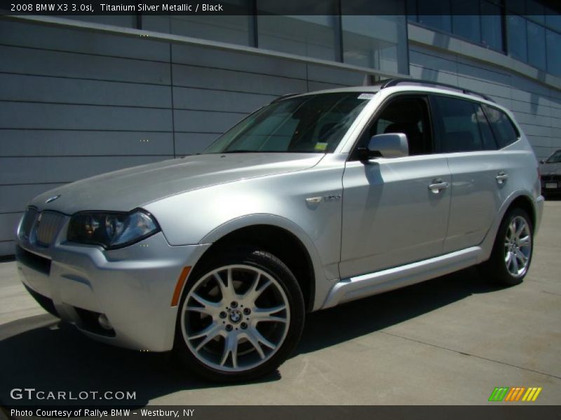 Titanium Silver Metallic / Black 2008 BMW X3 3.0si