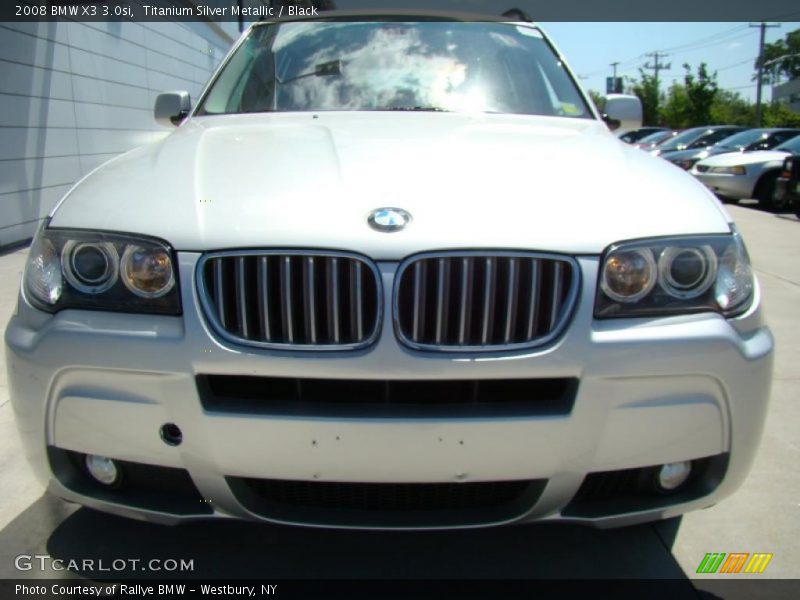 Titanium Silver Metallic / Black 2008 BMW X3 3.0si