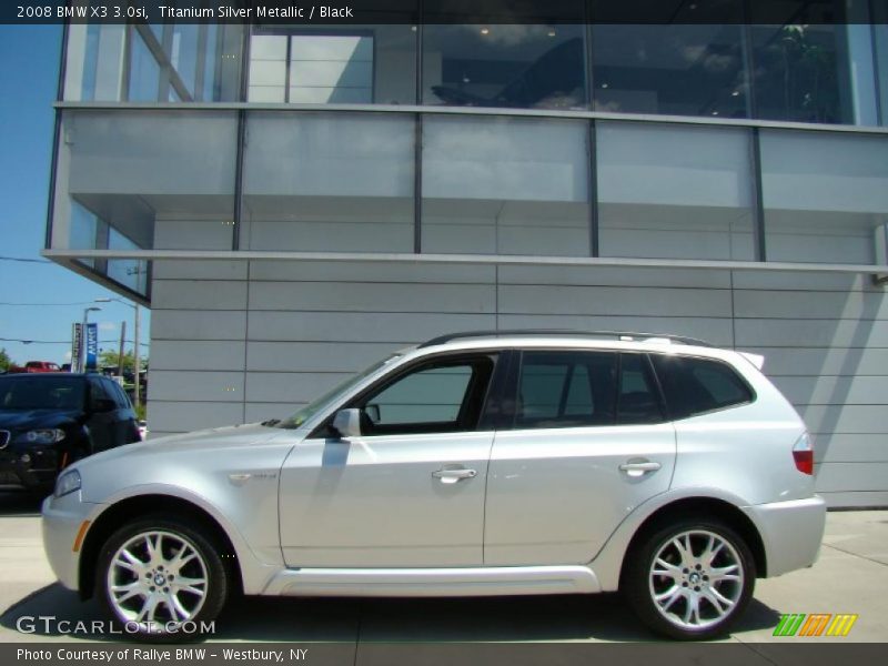 Titanium Silver Metallic / Black 2008 BMW X3 3.0si