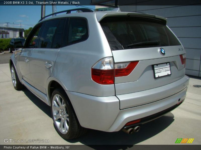 Titanium Silver Metallic / Black 2008 BMW X3 3.0si