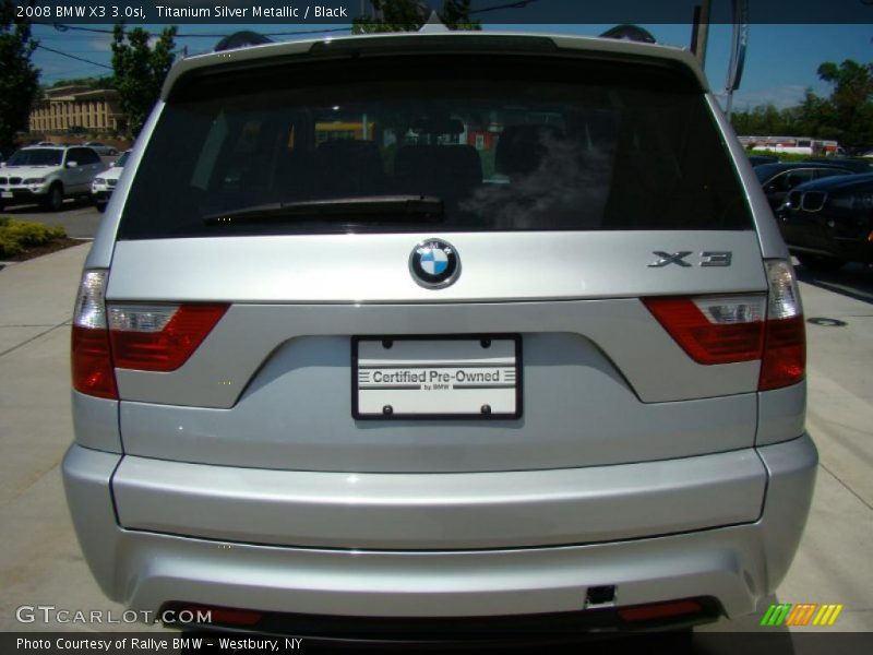 Titanium Silver Metallic / Black 2008 BMW X3 3.0si