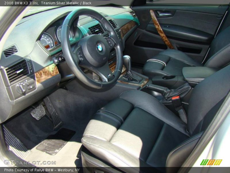 Titanium Silver Metallic / Black 2008 BMW X3 3.0si