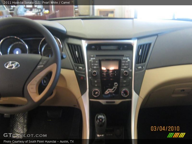 Pearl White / Camel 2011 Hyundai Sonata GLS