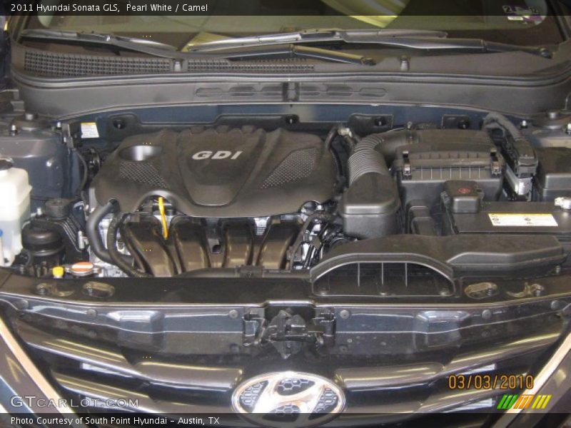 Pearl White / Camel 2011 Hyundai Sonata GLS