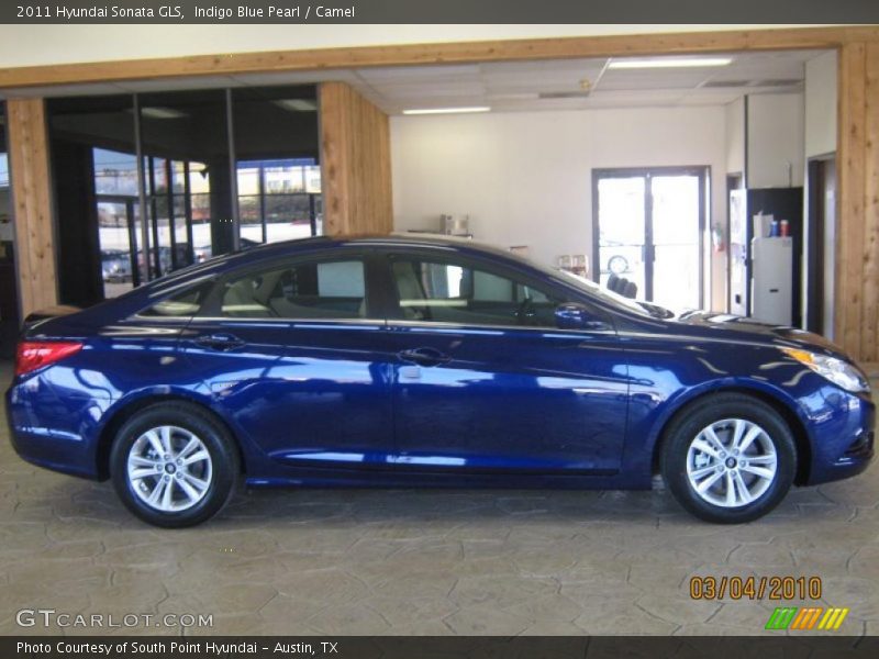 Indigo Blue Pearl / Camel 2011 Hyundai Sonata GLS