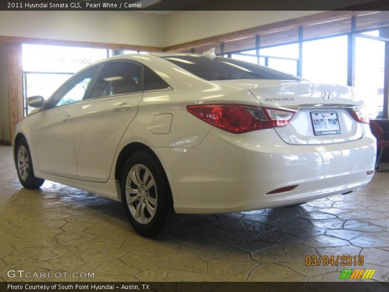 Pearl White / Camel 2011 Hyundai Sonata GLS
