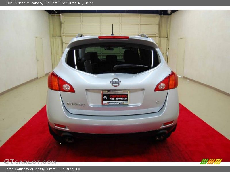 Brilliant Silver Metallic / Beige 2009 Nissan Murano S