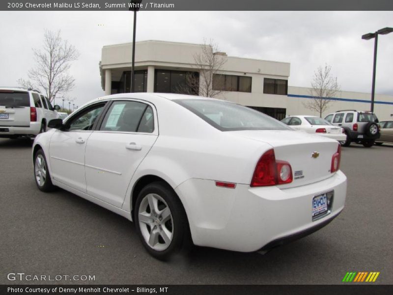 Summit White / Titanium 2009 Chevrolet Malibu LS Sedan
