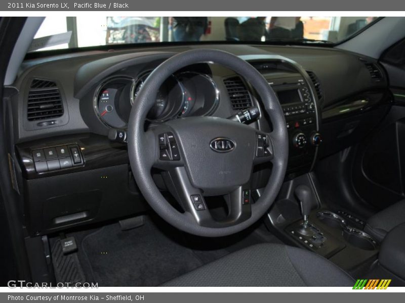 Pacific Blue / Black 2011 Kia Sorento LX