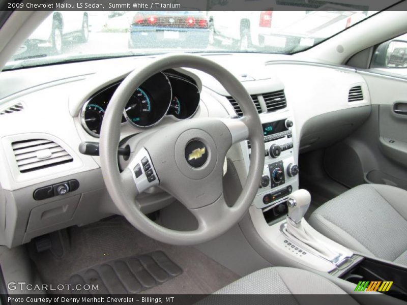 Summit White / Titanium 2009 Chevrolet Malibu LS Sedan