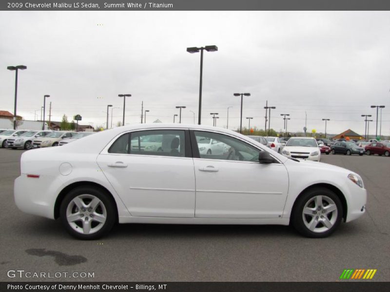 Summit White / Titanium 2009 Chevrolet Malibu LS Sedan