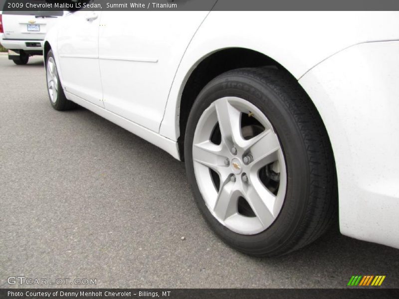 Summit White / Titanium 2009 Chevrolet Malibu LS Sedan
