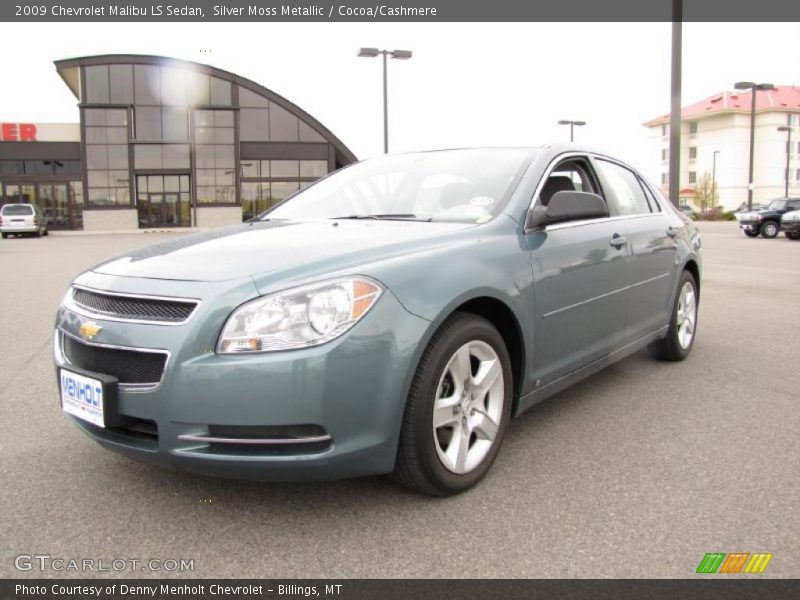 Silver Moss Metallic / Cocoa/Cashmere 2009 Chevrolet Malibu LS Sedan