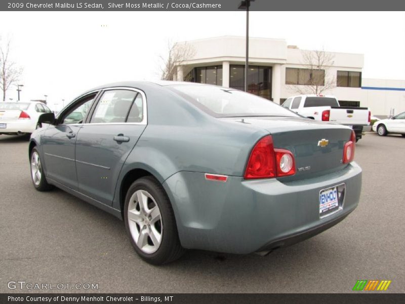 Silver Moss Metallic / Cocoa/Cashmere 2009 Chevrolet Malibu LS Sedan
