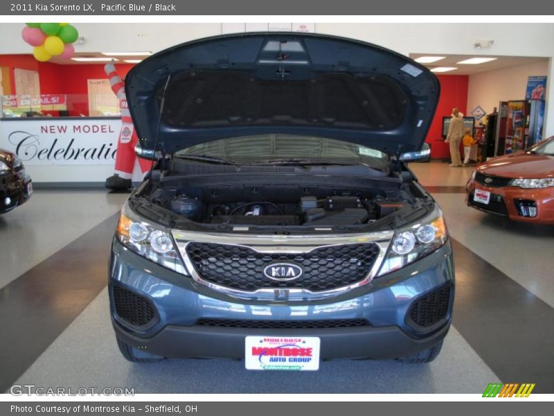 Pacific Blue / Black 2011 Kia Sorento LX