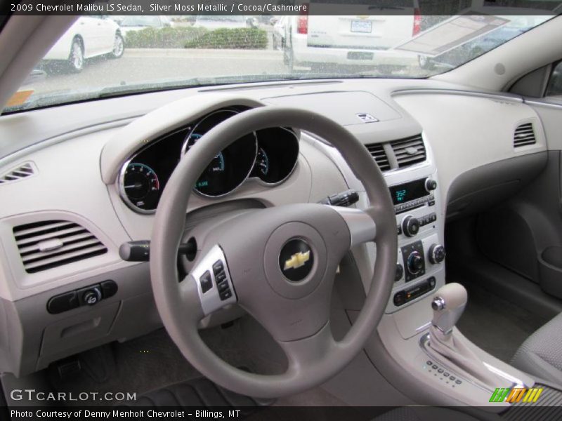 Silver Moss Metallic / Cocoa/Cashmere 2009 Chevrolet Malibu LS Sedan