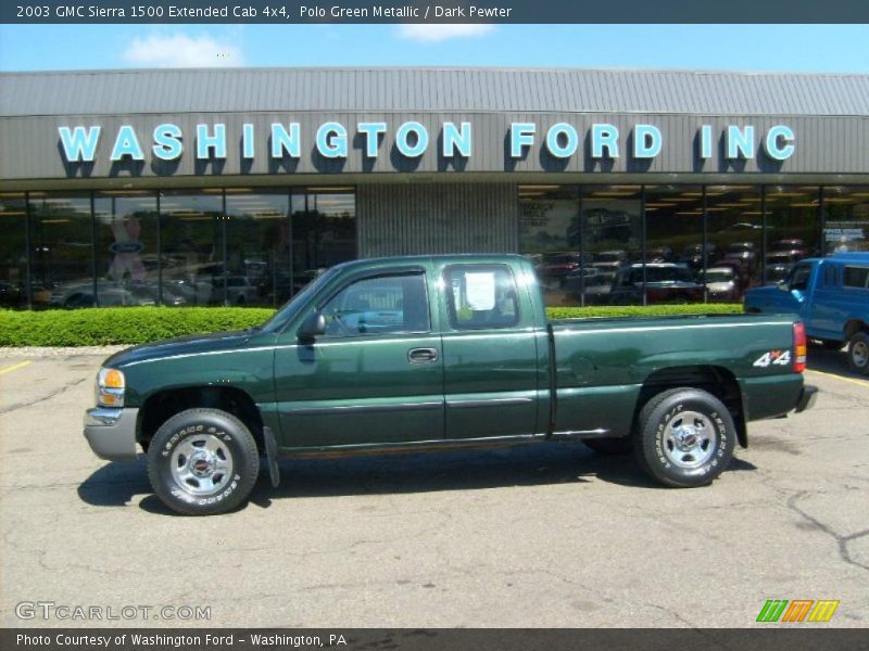 Polo Green Metallic / Dark Pewter 2003 GMC Sierra 1500 Extended Cab 4x4