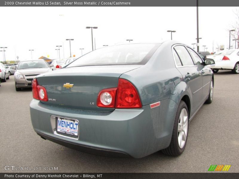 Silver Moss Metallic / Cocoa/Cashmere 2009 Chevrolet Malibu LS Sedan