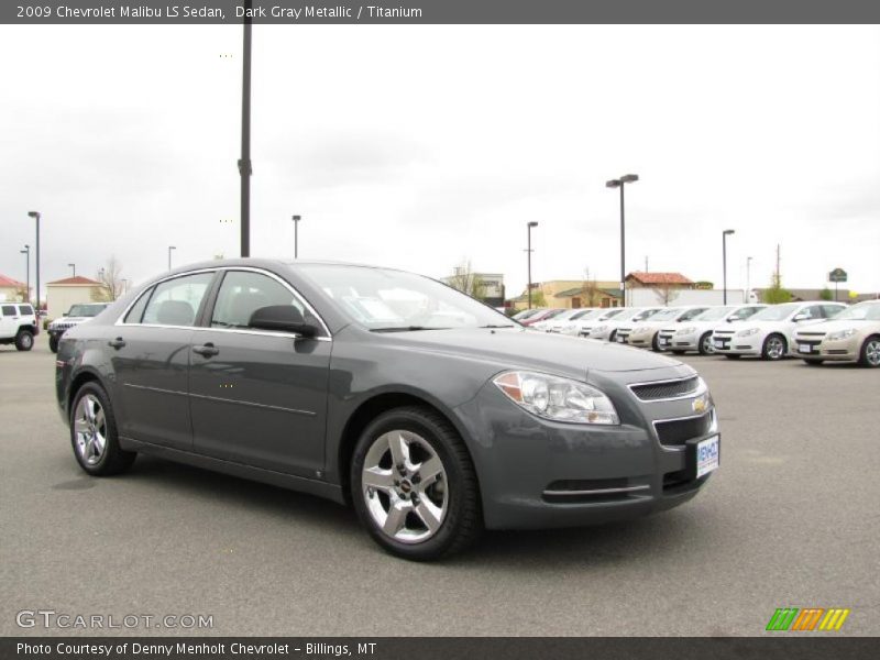 Dark Gray Metallic / Titanium 2009 Chevrolet Malibu LS Sedan