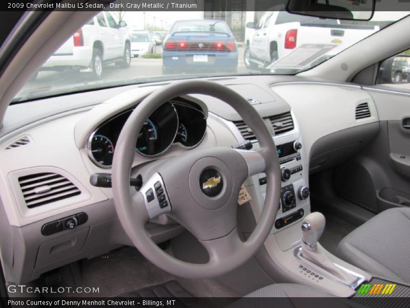 Dark Gray Metallic / Titanium 2009 Chevrolet Malibu LS Sedan