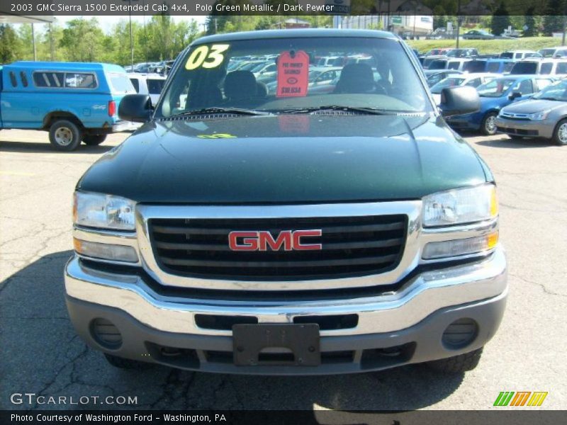 Polo Green Metallic / Dark Pewter 2003 GMC Sierra 1500 Extended Cab 4x4