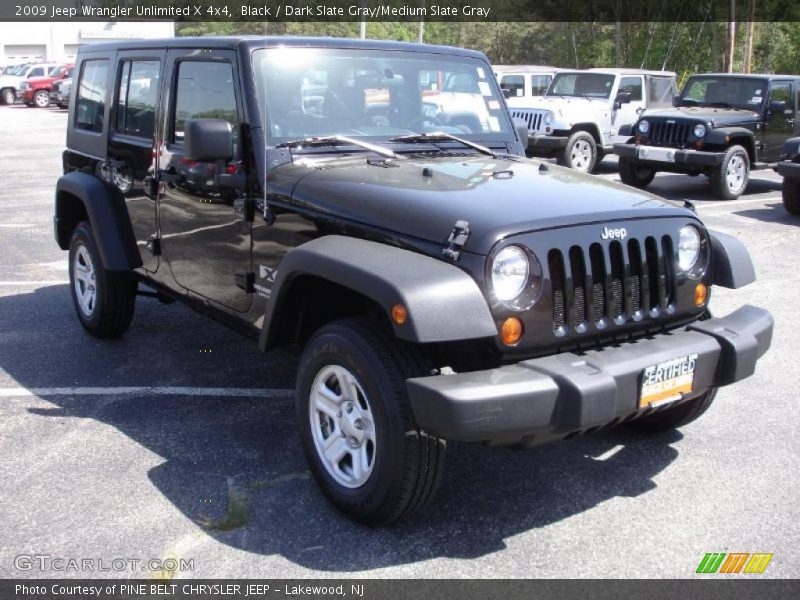 Black / Dark Slate Gray/Medium Slate Gray 2009 Jeep Wrangler Unlimited X 4x4