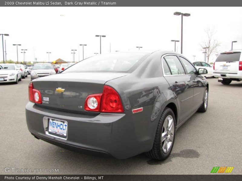 Dark Gray Metallic / Titanium 2009 Chevrolet Malibu LS Sedan