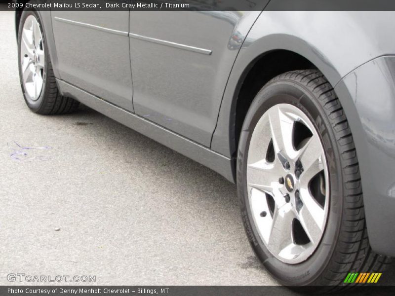 Dark Gray Metallic / Titanium 2009 Chevrolet Malibu LS Sedan