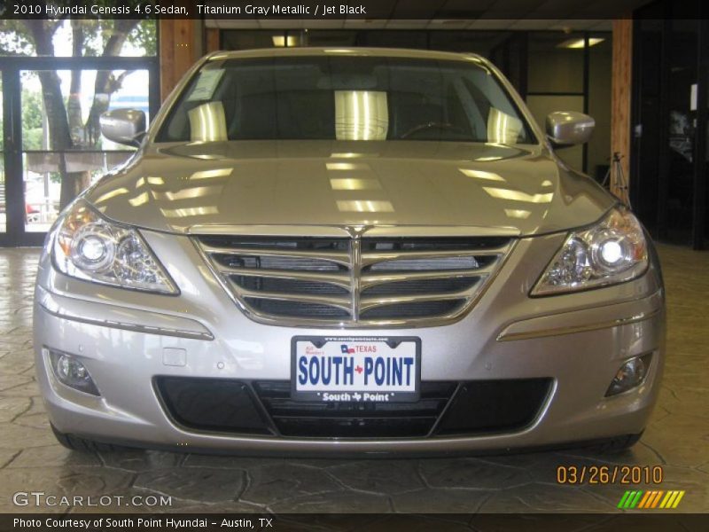 Titanium Gray Metallic / Jet Black 2010 Hyundai Genesis 4.6 Sedan