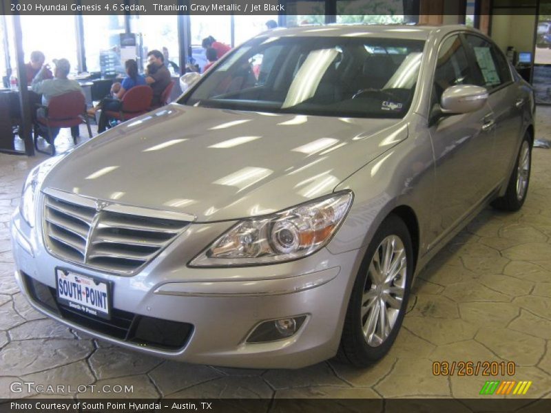 Titanium Gray Metallic / Jet Black 2010 Hyundai Genesis 4.6 Sedan