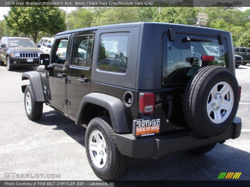 Black / Dark Slate Gray/Medium Slate Gray 2009 Jeep Wrangler Unlimited X 4x4