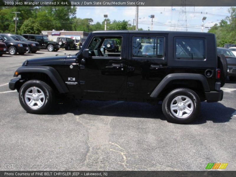 Black / Dark Slate Gray/Medium Slate Gray 2009 Jeep Wrangler Unlimited X 4x4
