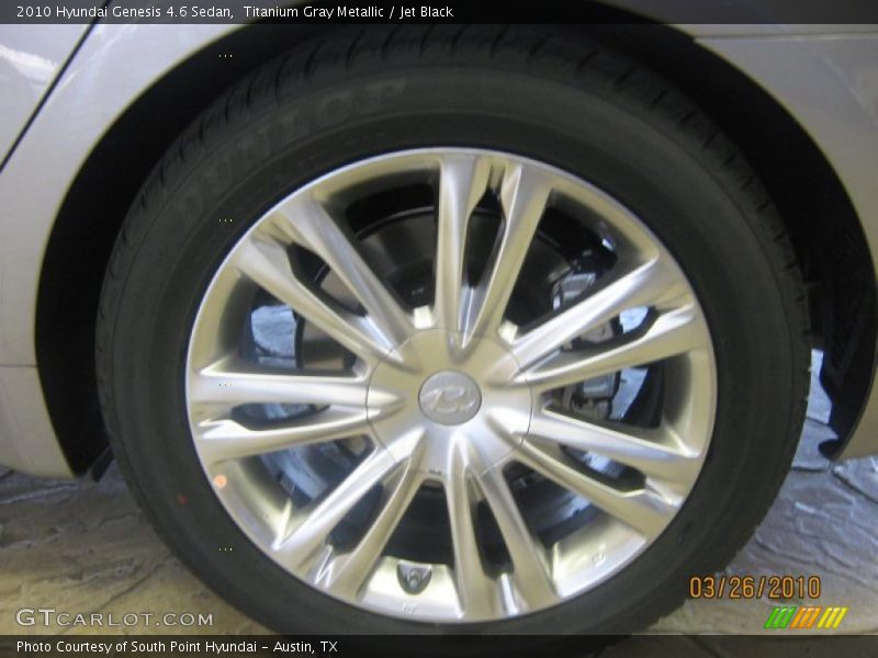 Titanium Gray Metallic / Jet Black 2010 Hyundai Genesis 4.6 Sedan