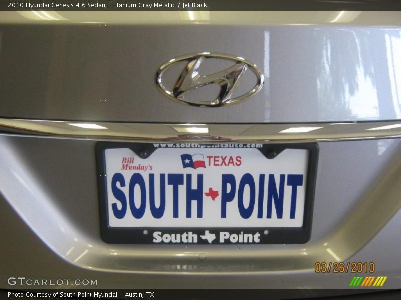 Titanium Gray Metallic / Jet Black 2010 Hyundai Genesis 4.6 Sedan