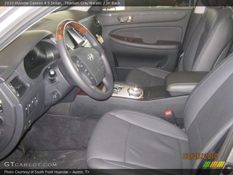 Titanium Gray Metallic / Jet Black 2010 Hyundai Genesis 4.6 Sedan
