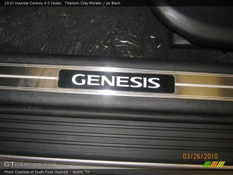 Titanium Gray Metallic / Jet Black 2010 Hyundai Genesis 4.6 Sedan