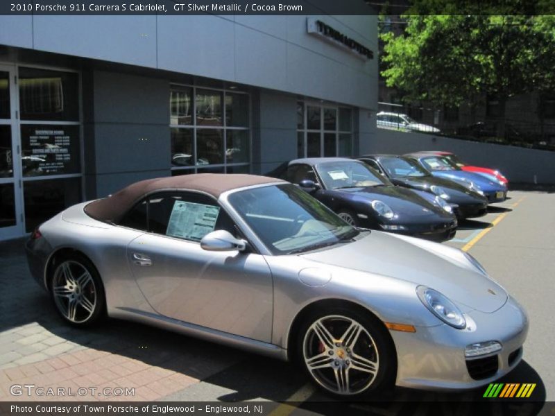 GT Silver Metallic / Cocoa Brown 2010 Porsche 911 Carrera S Cabriolet