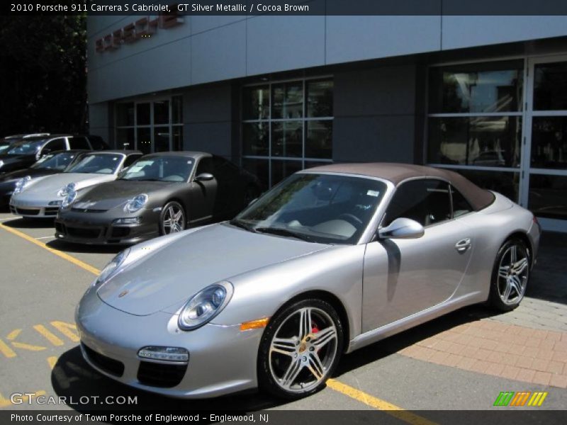 GT Silver Metallic / Cocoa Brown 2010 Porsche 911 Carrera S Cabriolet