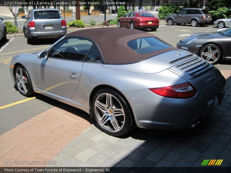 GT Silver Metallic / Cocoa Brown 2010 Porsche 911 Carrera S Cabriolet